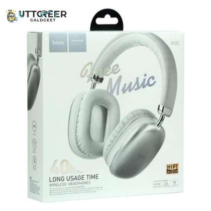 Hoco W35 Wireless Headphone- Silver Color